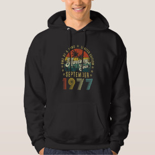 Awesome Since September 1977 Vintage 45th Birthday Hoodie