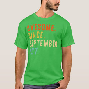 Awesome Since September 1977 Vintage 45th Birthday T-Shirt