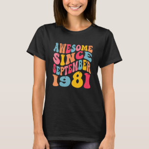 Awesome Since September 1981 41 Years Retro 41st B T-Shirt
