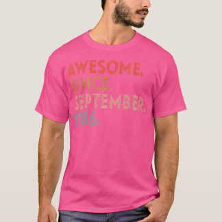 Awesome Since September 1986 Vintage 36th Birthday T-Shirt