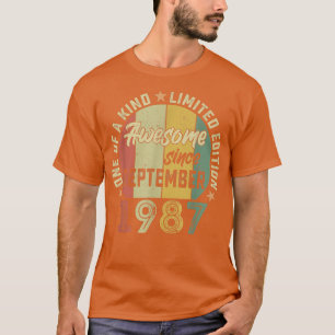 Awesome Since September 1987 35 Years Old 35th Bir T-Shirt