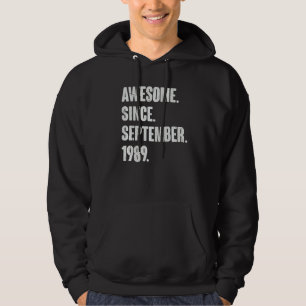 Awesome Since September 1989 33 Year Old 33rd Birt Hoodie