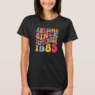 Awesome Since September 1989 33 Years Retro 33rd B T-Shirt