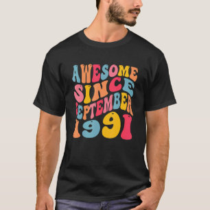 Awesome Since September 1991 31 Years Retro 31st B T-Shirt