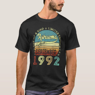 Awesome Since September 1992 30th Birthday  30 Yea T-Shirt