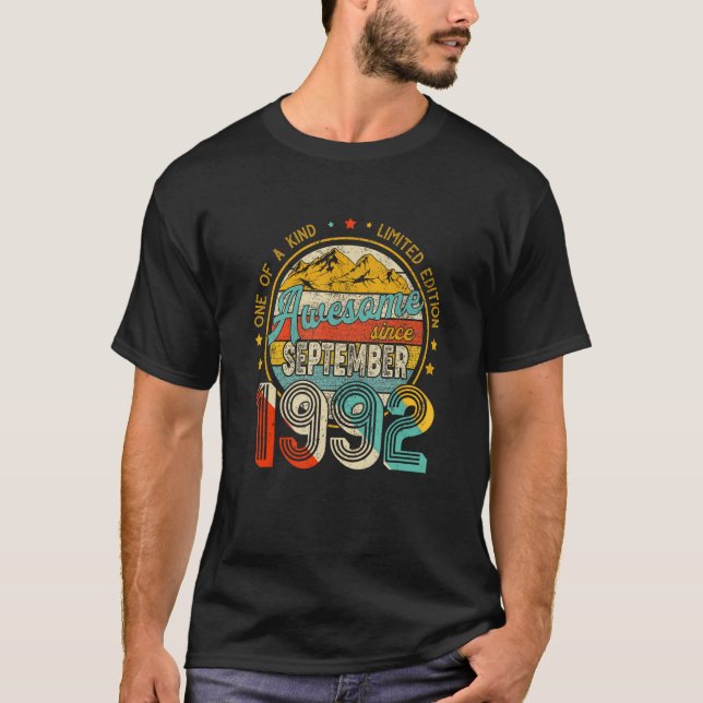Awesome Since September 1992 One Of A Kind T-Shirt (Front)