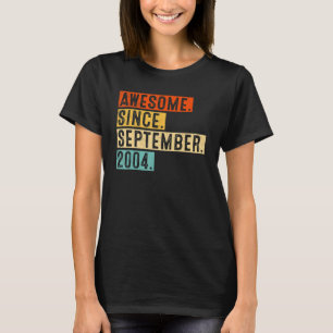 Awesome Since September 2004 Vintage 18th Birthday T-Shirt