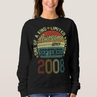 Awesome Since September 2008 14 Yrs Old 14th Birth Sweatshirt