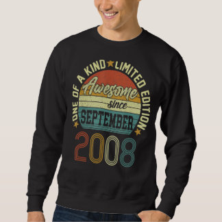 Awesome Since September 2008 14 Yrs Old 14th Birth Sweatshirt