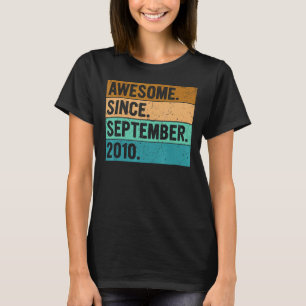 Awesome Since September 2010 12th Birthday 12 Yea T-Shirt