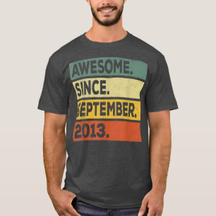 Awesome Since September 2013 9th Birthday 9 Years T-Shirt