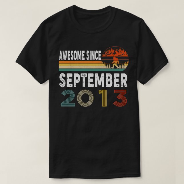 Awesome Since September 2013 T-Shirt (Design Front)