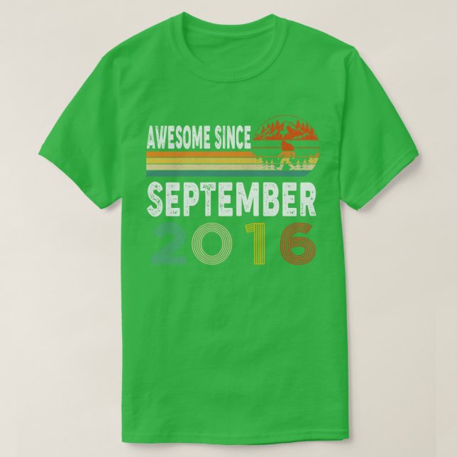 Awesome Since September 2016 T-Shirt (Design Front)