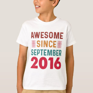 Awesome Since September 2016 Vintage Birthday T-Shirt