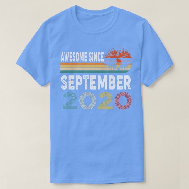 Awesome Since September 2020 T-Shirt (Design Front)