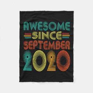 Awesome Since September 2020 Years 5th Bday Funny Fleece Blanket