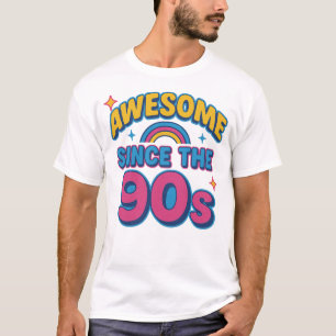 Awesome Since the 90s – Colorful Retro Y2K Style  T-Shirt