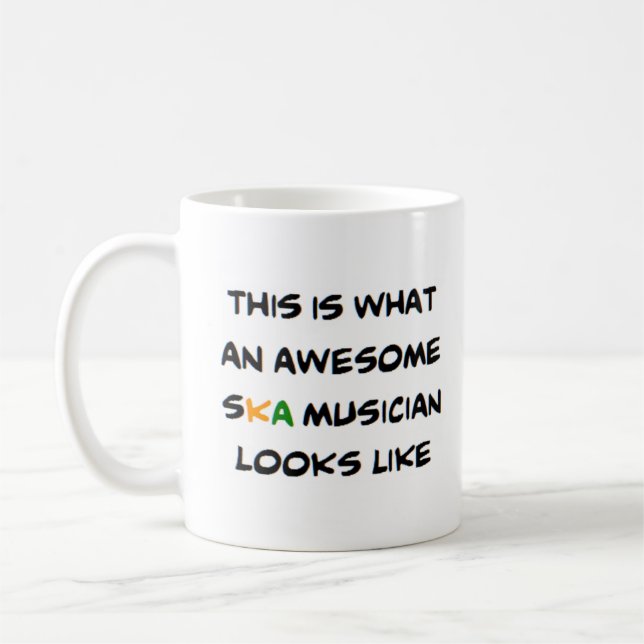 awesome ska musician coffee mug (Left)