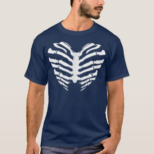 Awesome Skeleton Heart Mens & Womens 5 Colours T-Shirt