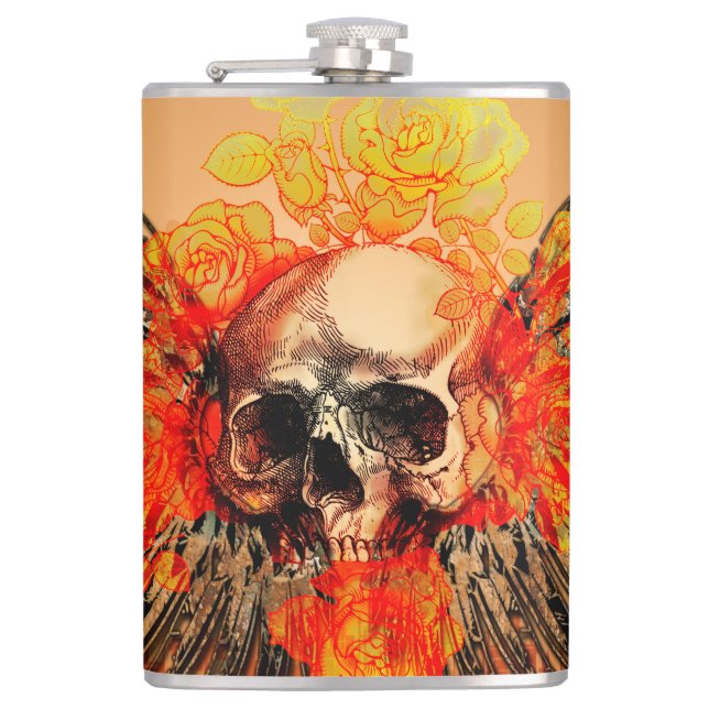 Awesome skull hip flask (Front)