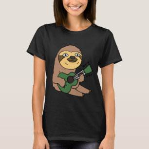 Awesome Sloth Playing Guitar Artwork T-Shirt