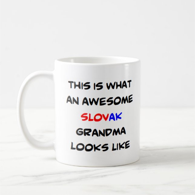 awesome slovak grandma coffee mug (Left)