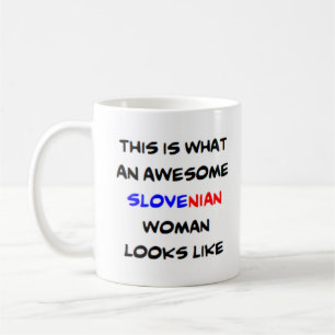 awesome slovenian woman coffee mug