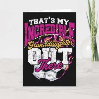Awesome Soccer Granddaughter Grandma Grandpa - Soc Card