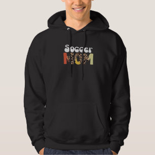 Awesome Soccer Mom Leopard  Football Mom Mother's  Hoodie