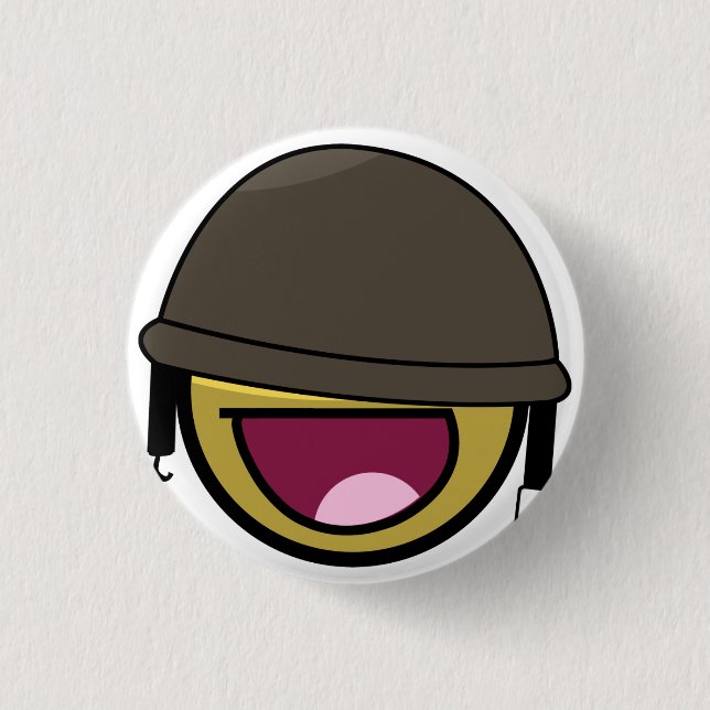 AWESOME SOLDIER 3 CM ROUND BADGE (Front)