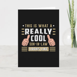 Awesome Son In Law Son Best Proud Gift Idea Card