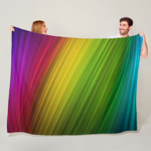 Awesome Spectrum of Rainbow Colors Fleece Blanket