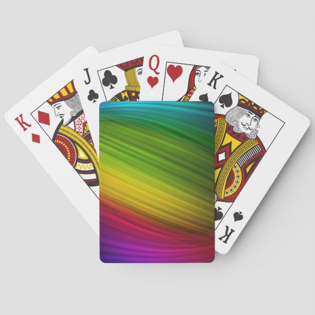 Awesome Spectrum of Rainbow Colors Playing Cards (Back)