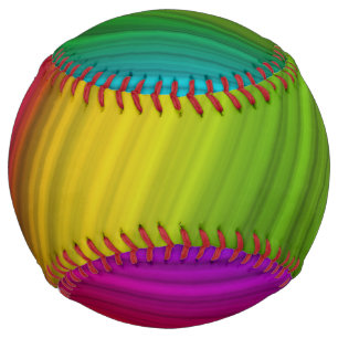 Awesome Spectrum of Rainbow Colors Softball