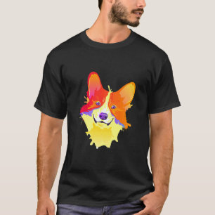 Awesome Splash Art Corgi Colourful Cute Corgis Wel T-Shirt