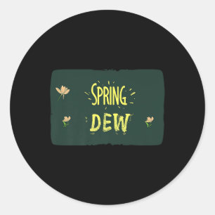 Awesome Spring Dew Outfit For Boys And Girls Premi Classic Round Sticker