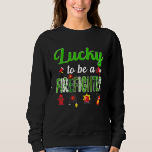 Awesome St Patrick's Day Cute Funny Firefighter Jo Sweatshirt