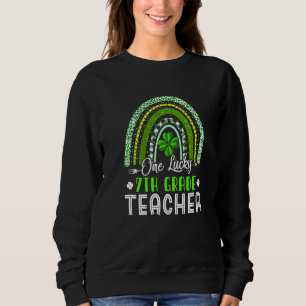Awesome St Patricks Day Seventh Grade Teacher Rain Sweatshirt