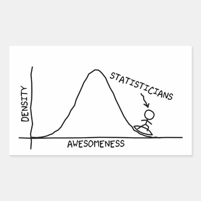 Awesome Statistician Sticker (Front)