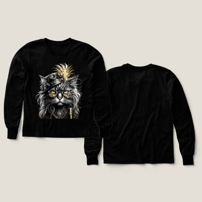 Awesome Steampunk Cat  (Design Front & Back)