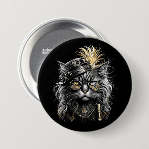 Awesome Steampunk Cat 7.5 Cm Round Badge