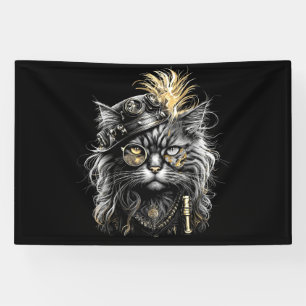 Awesome Steampunk Cat  Banner