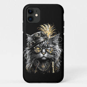 Awesome Steampunk Cat  Case-Mate iPhone Case