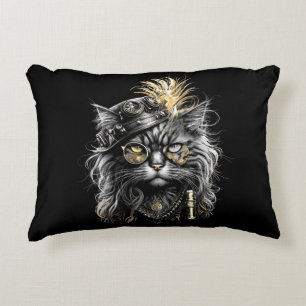Awesome Steampunk Cat Decorative Cushion