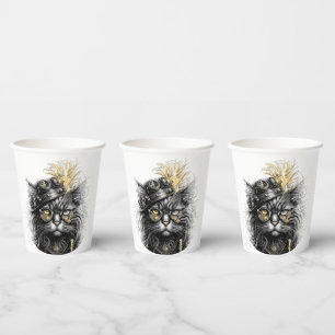 Awesome Steampunk Cat Paper Cups