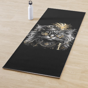 Awesome Steampunk Cat  Yoga Mat