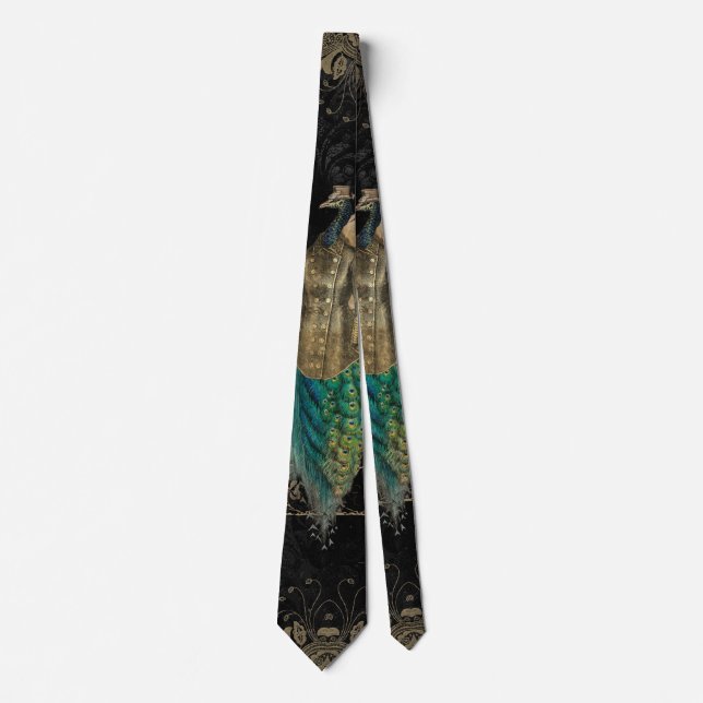 Awesome steampunk peacock tie (Front)
