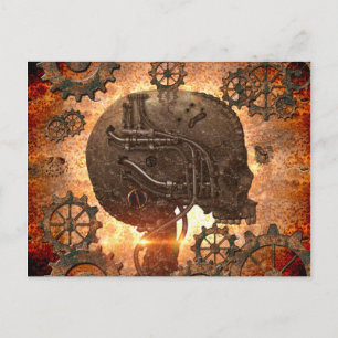 Awesome steampunk Skull Postcard