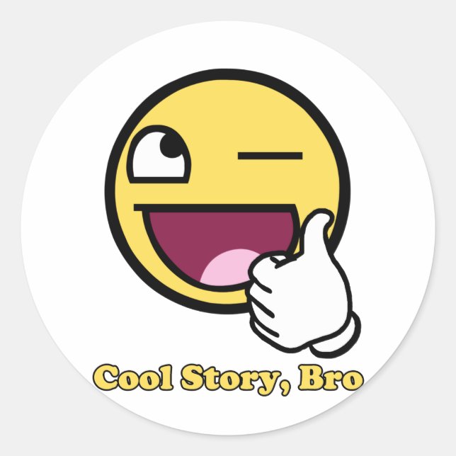 Awesome Story Classic Round Sticker (Front)