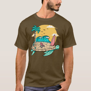 Awesome Summer Sea Turtle Beach Island T-Shirt